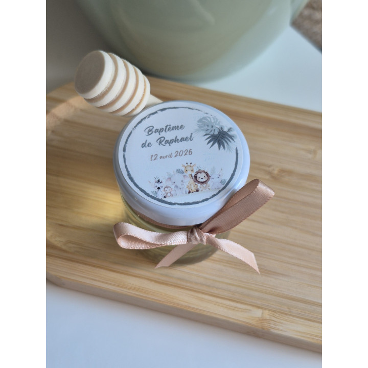 Mini pots de miel personnalisés – Naissance & Baptême