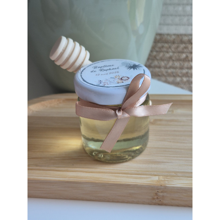 Mini pots de miel personnalisés – Naissance & Baptême