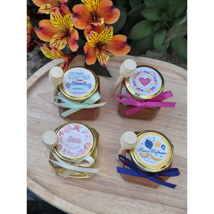 Cadeau Maîtresse, Nounou, ATSEM | Pot de Miel Personnalisé 100 ml